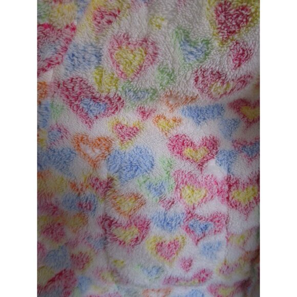 Aegean Apparel Plush Heart Sculpted Bathrobe S/M Multicolor Vintage Turkey GUC - Picture 14 of 16